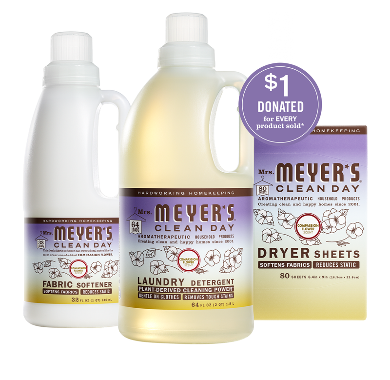 Mrs. Meyer's Compassion Flower Laundry Set