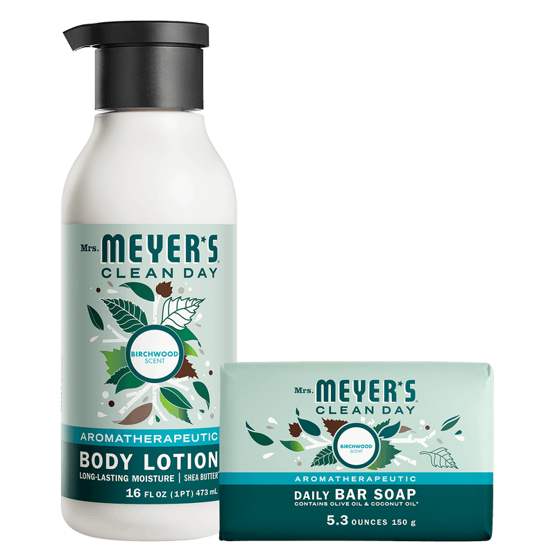 Mrs. Meyer's Birchwood Bar Soap &amp; Body Lotion Set