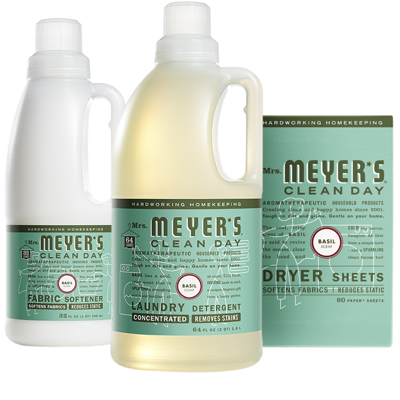 Mrs. Meyer's Basil Laundry Set