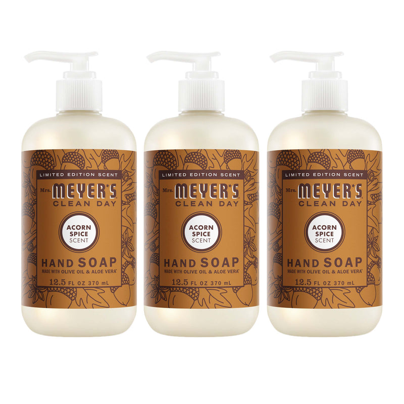 Mrs. Meyer's Acorn Spice Liquid Hand Soap 3-count Bundle 