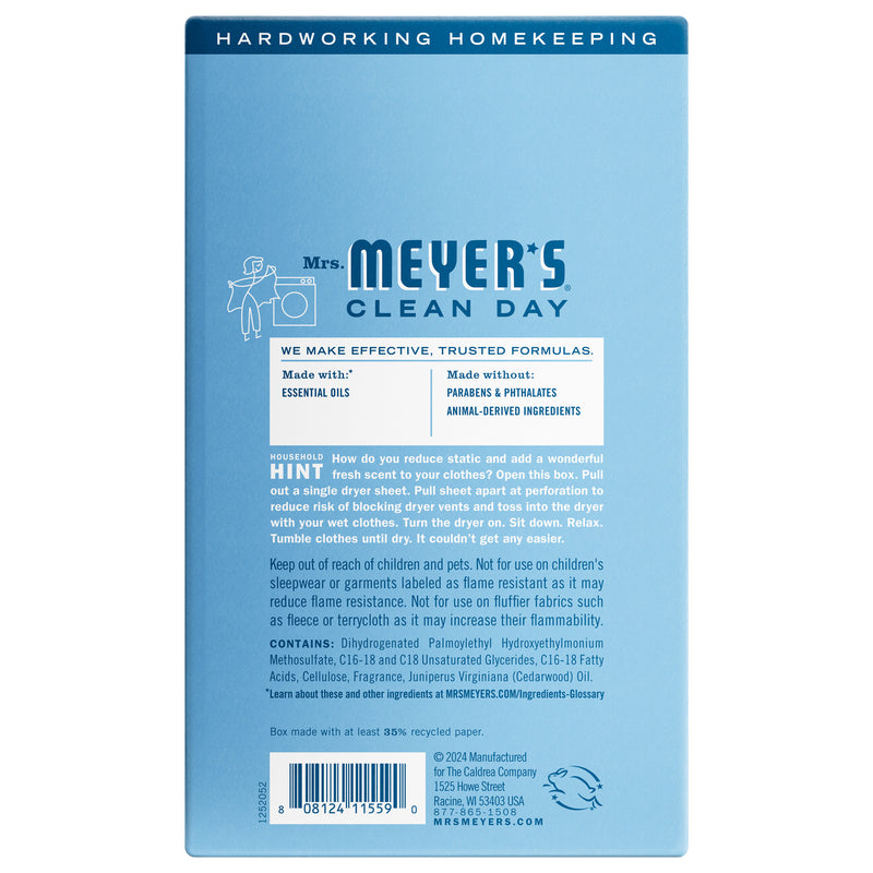 Mrs. Meyer's Rain Water Dryer Sheets