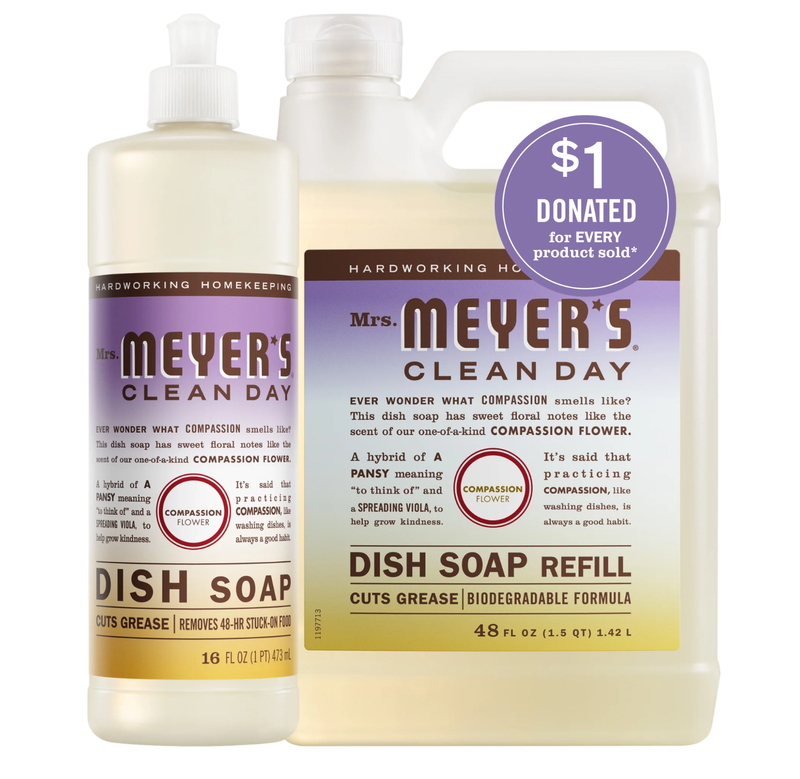 Mrs. Meyer's Compassion Flower Liquid Hand Soap &amp; Refill Set