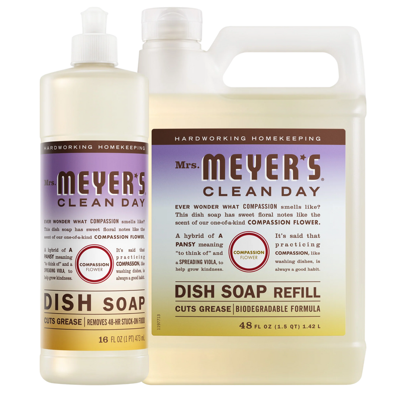 Mrs. Meyer's Compassion Flower Liquid Hand Soap &amp; Refill Set