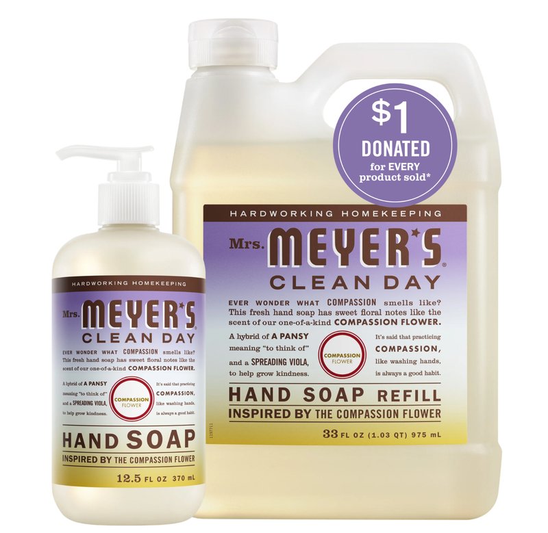 Mrs. Meyer's Compassion Flower Liquid Hand Soap &amp; Refill Set