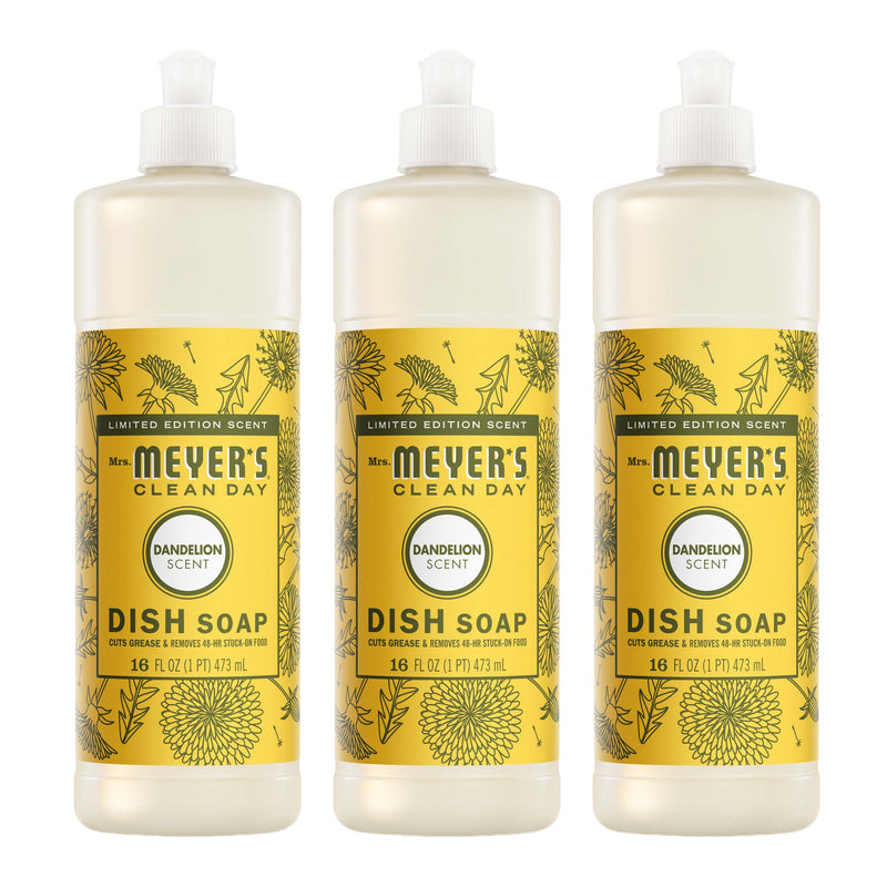 Mrs. Meyer's Dandelion Dish Soap 3-count bundle