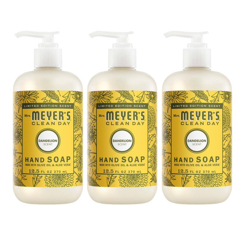 Mrs. Meyer's Dandelion Liquid Hand Soap 3-count Bundle 
