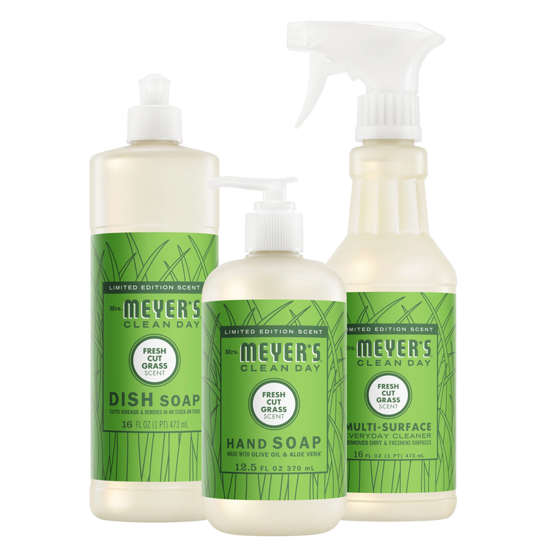 Mrs. Meyer's Fresh Cut Grass Kitchen Basics Set