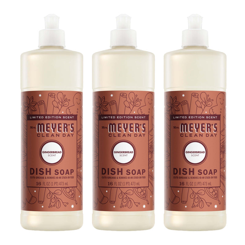 Mrs. Meyer's Gingerbread Dish Soap 3-count bundle
