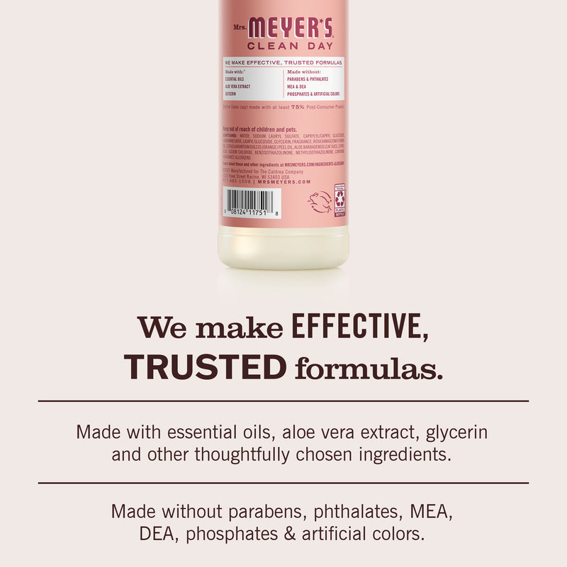 Mrs. Meyer's Rose Dish Soap 3-count bundle